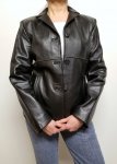 Lambskin Leather Blazer Jacket Button Front Closure