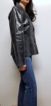 Women Leather Blazer Jacket with Animal Prints