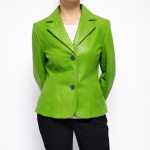 Women Lambskin Leather Blazer Jacket