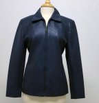 Zip Front Scuba Jacket Faux Suede Missy sizes