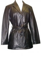 Lambskin Leather Trench Belted