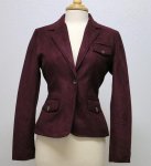 Button Front Blazer Jacket Faux Suede Missy Sizes
