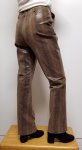Women leather pants with animal print color Lt. Brown