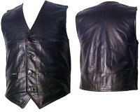 Lambskin Leather Vest with Pockets Color Black