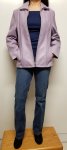 Women Lambskin Leather Fashion Jacket Color Lilac