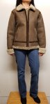 Women Shearling B3 Bomber Jacket Coat Fur Inside