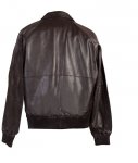 Men Bomber Jacket Lightweight Lambskin Leather Brown Color