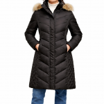 Women Puffer Coat Jacket with Hood Fur Trim