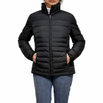 Women Puffer Jacket Down Zip Front Navy