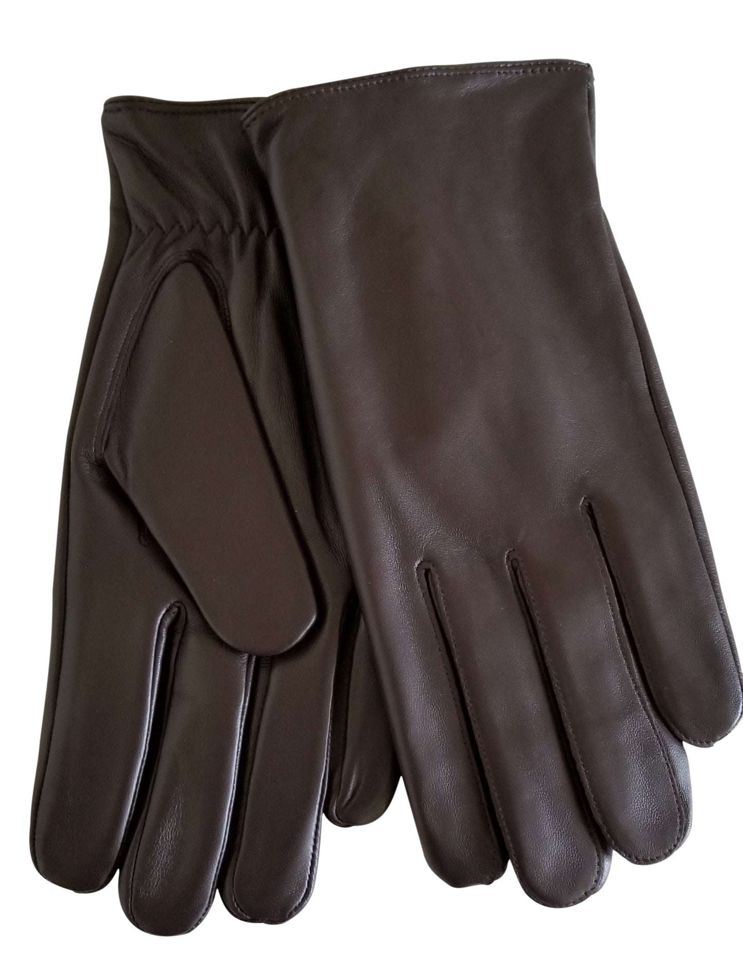 Men Sheepskin Leather Gloves Brown Color