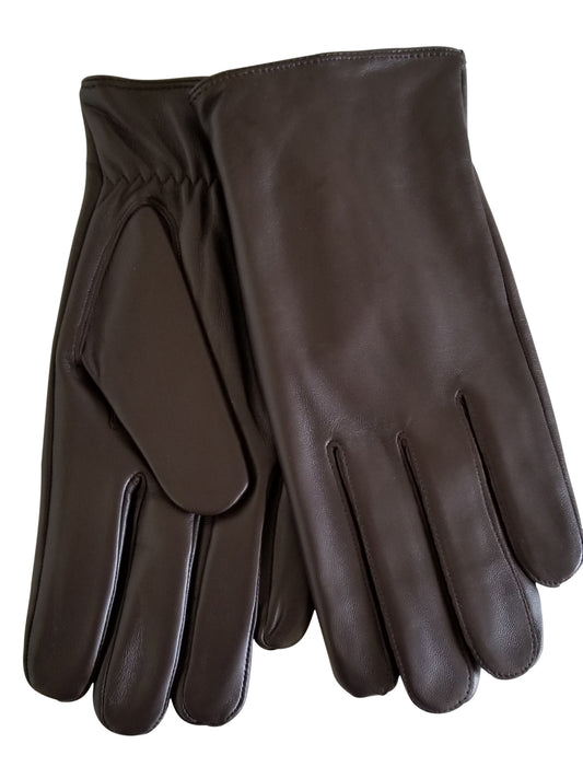Men Sheepskin Leather Gloves Brown Color