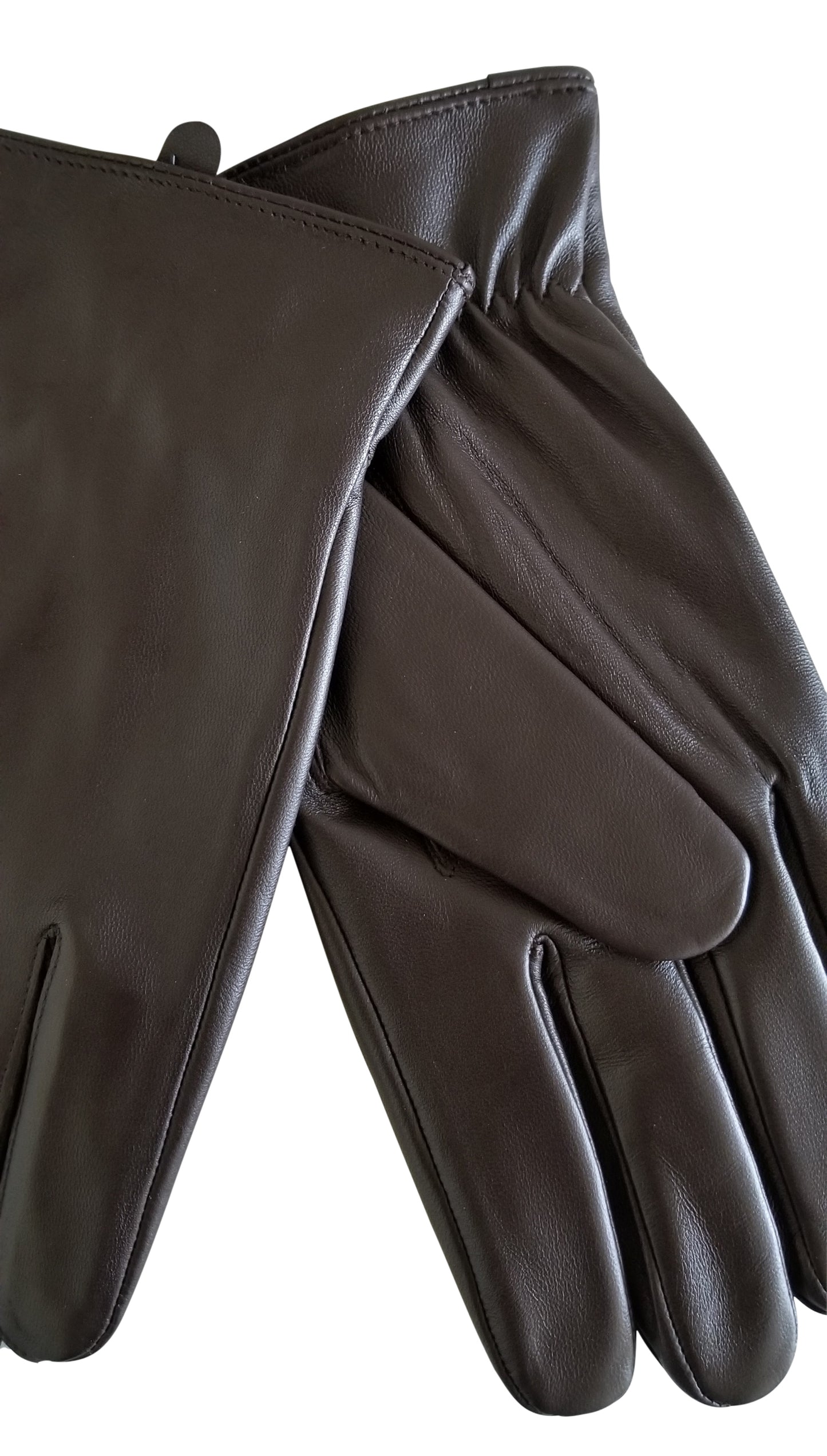 Men Sheepskin Leather Gloves Brown Color