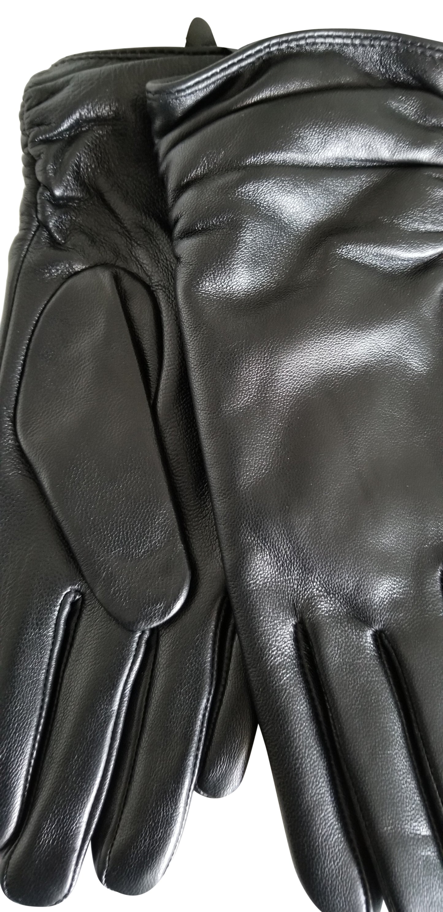 Women Luxury Soft Lambskin leather gloves with extended draped cuffs