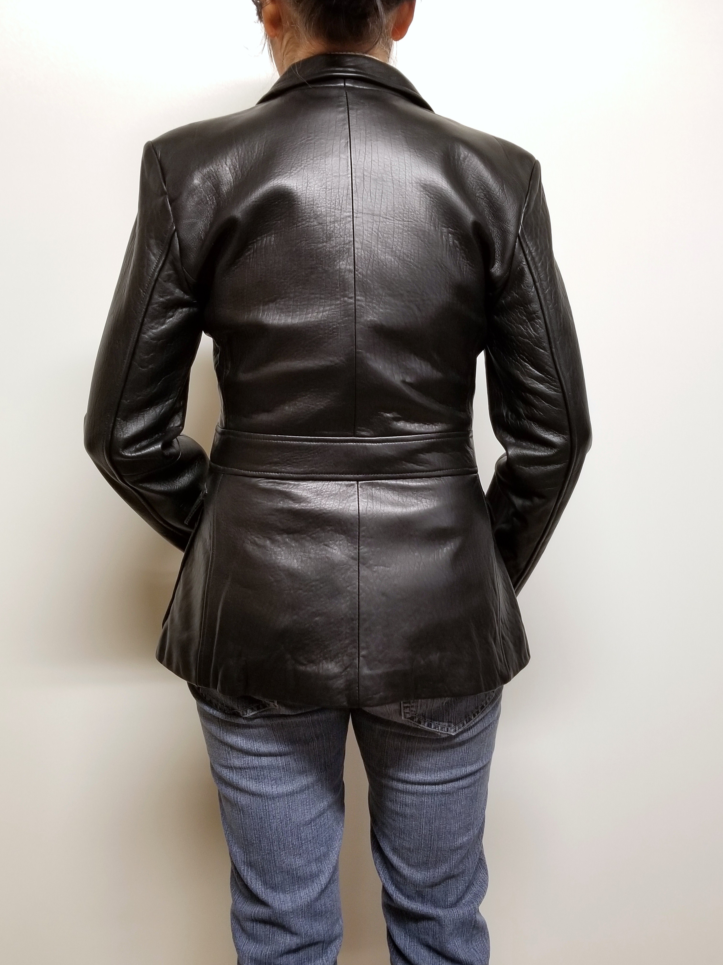 Women Lambskin Leather Blazer Jacket Petite Sizes 4, 6 Women Leather ...