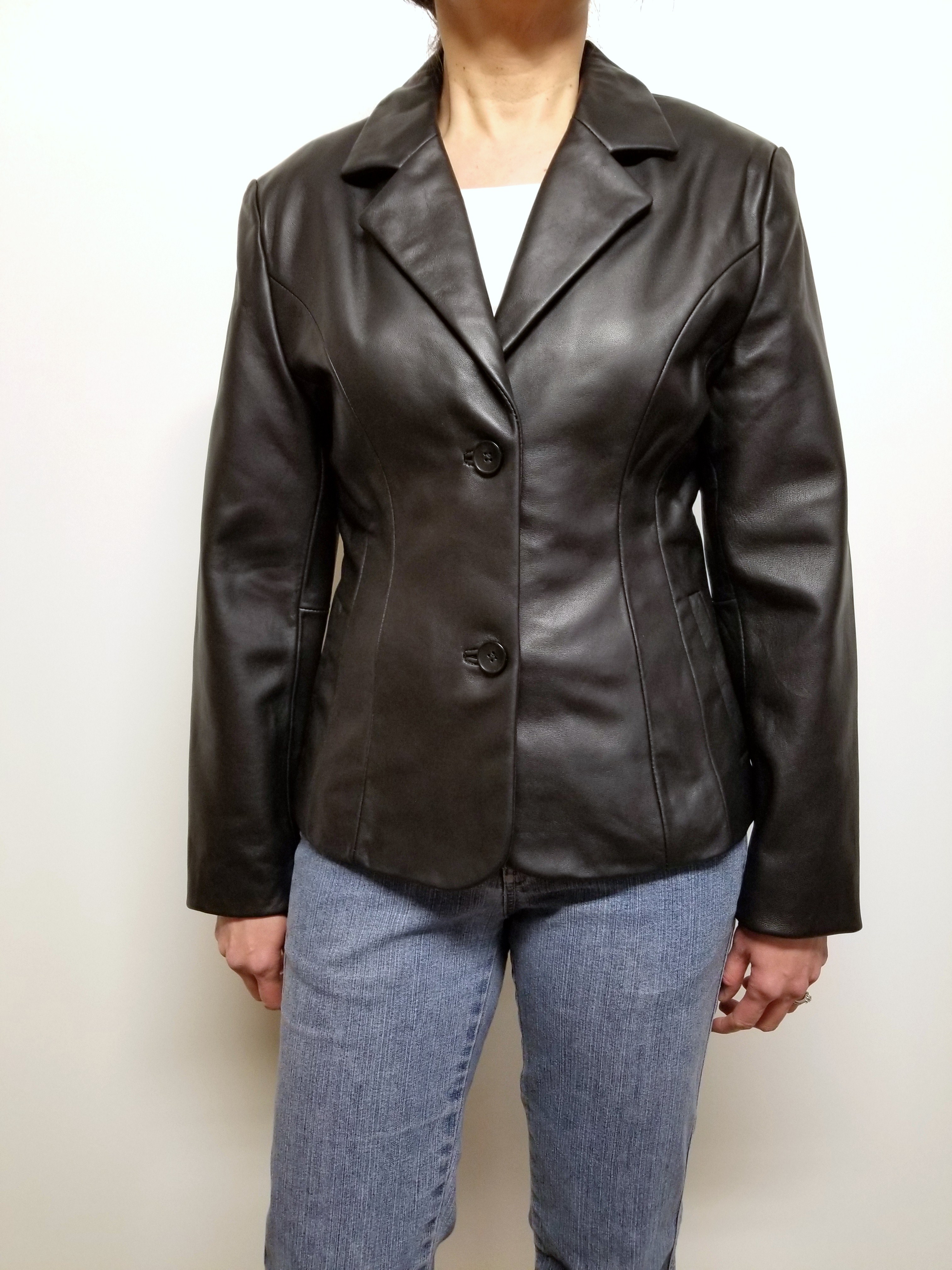 Women Leather Blazer Soft Lambskin Moto Jacket Women Leather Blazer ...